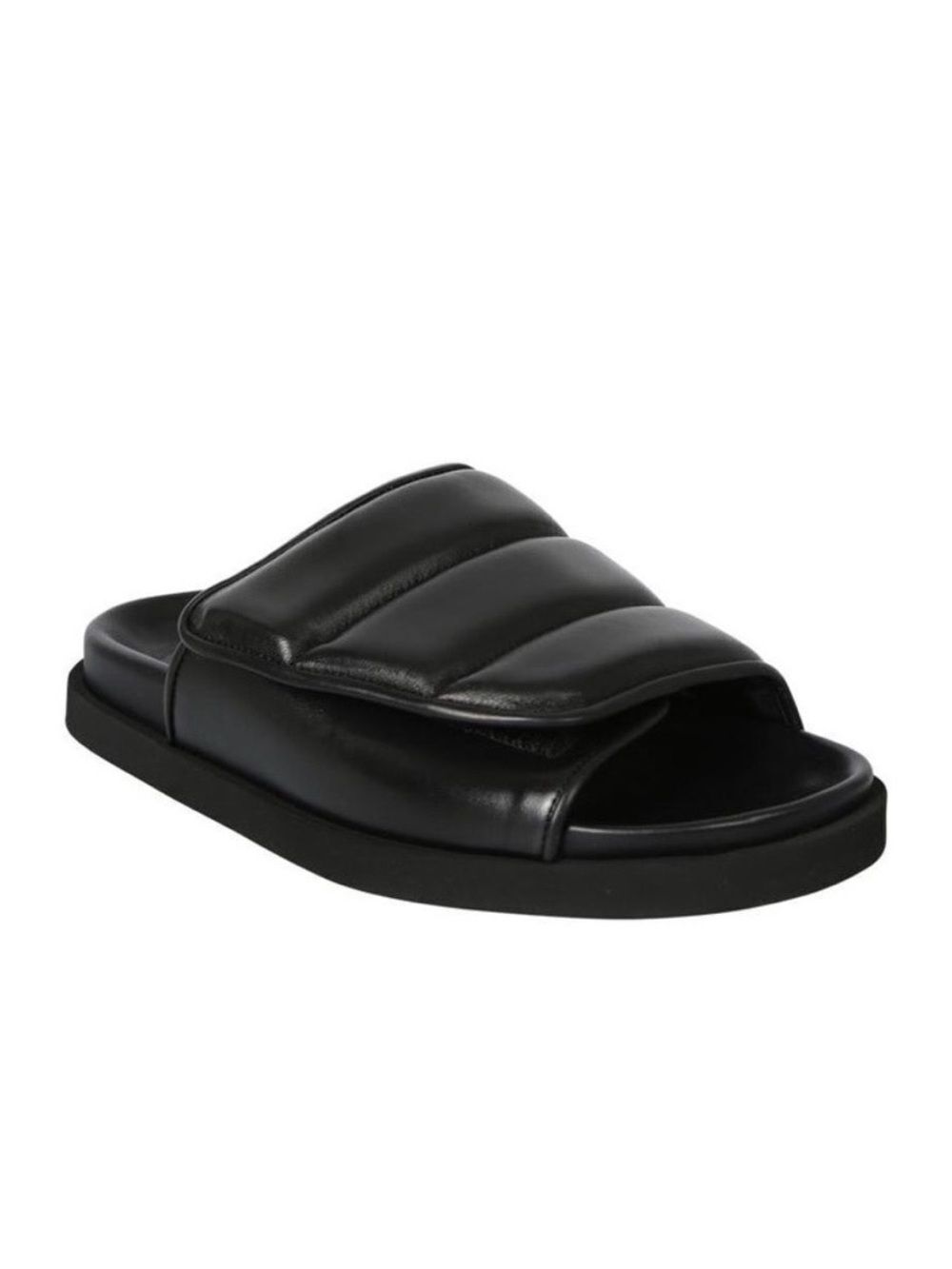 NWOT‎ GIA BORGHINI Black Padded-Strap Open-Toe Sandals
